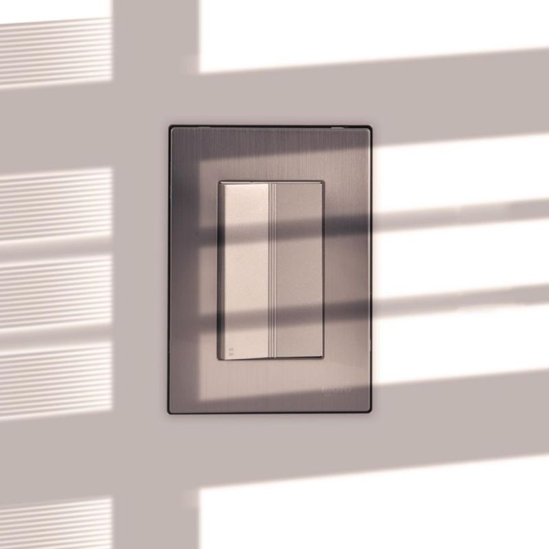 Kit ventilador funcional café 3 velocidades 5 aspas 2 placas apagador linea inox 3 modulos plata y 3 focos inteligentes led de regalo