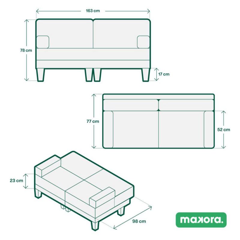 Sofá Cama Makora Zambroni Con Memory Foam, Color Azul, Velvet Respaldo Reclinable De 3 posiciones.