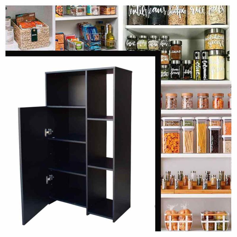 Hogare Mueble Alacena Organizador Para Cocina color Negro