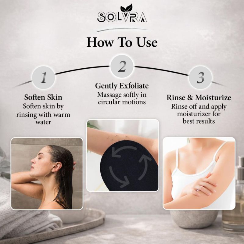Guante de Ducha Exfoliante de Viscosa Vegana Solvra