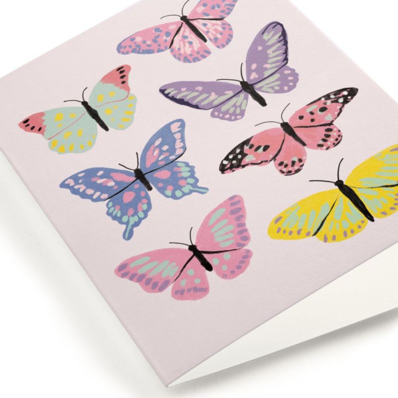 Tarjeta de Felicitación Minted 5x7 Mariposas Vibrantes