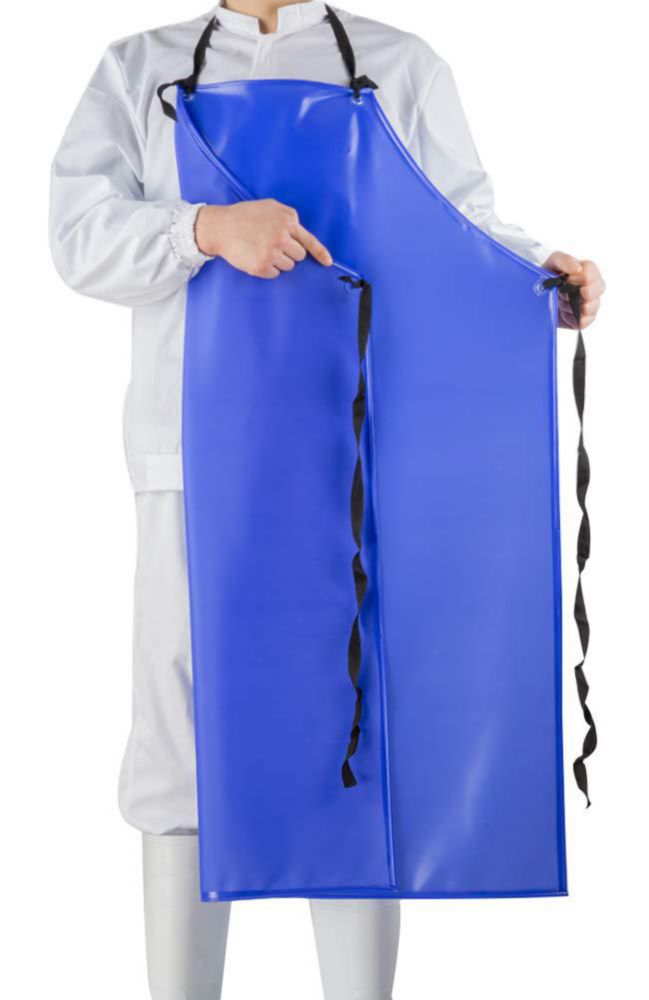 Delantal ETBOL talla plus resistente a químicos PVC azul