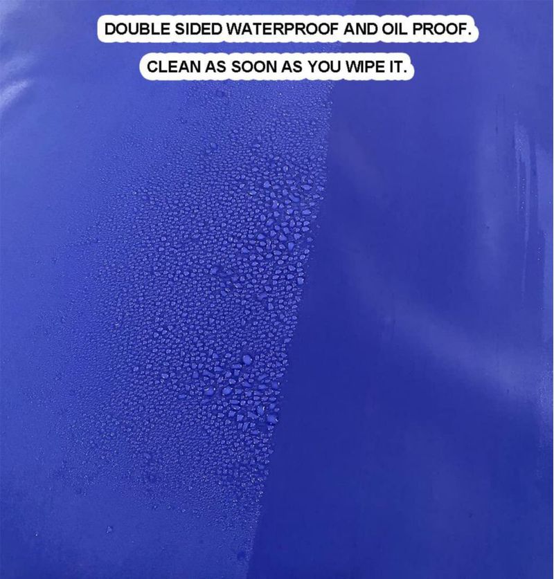 Delantal ETBOL talla plus resistente a químicos PVC azul