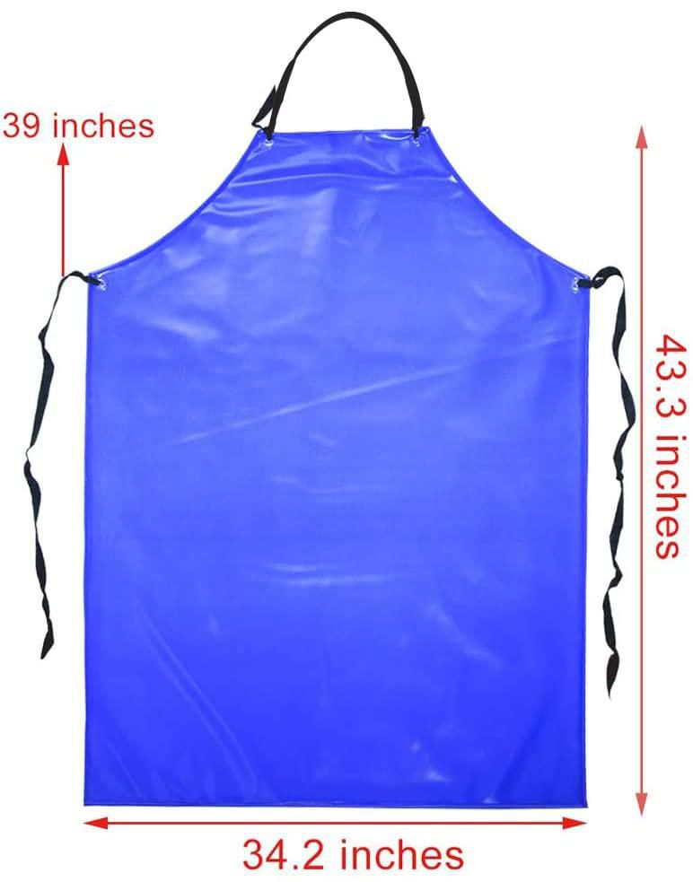 Delantal ETBOL talla plus resistente a químicos PVC azul