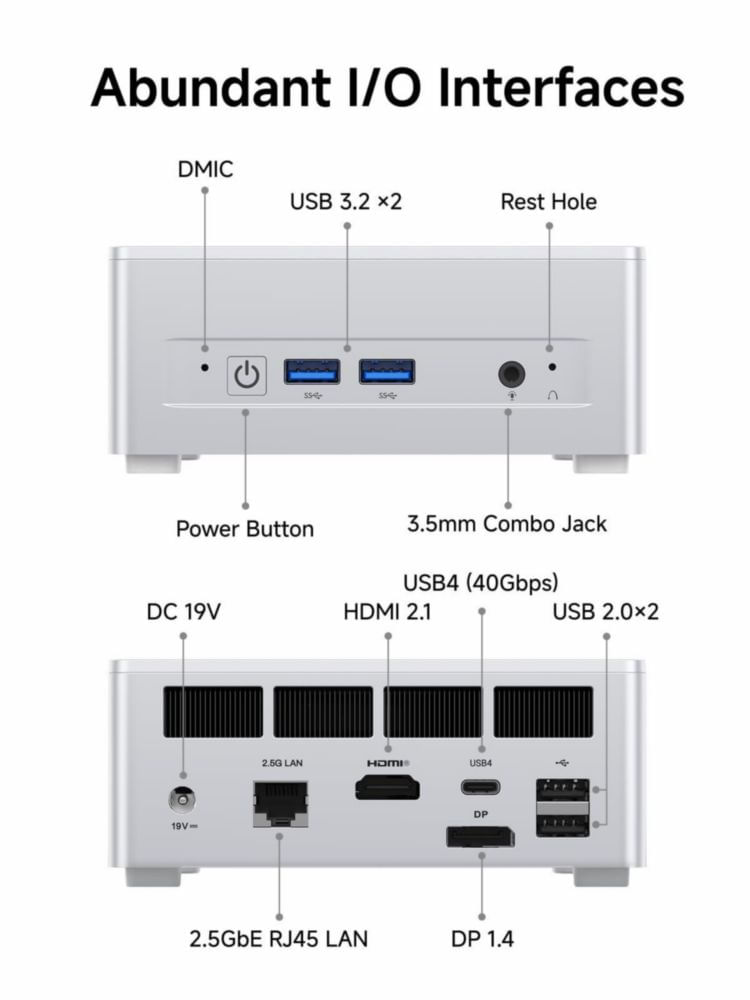 Mini PC MINISFORUM Ultra 5 125U 16 GB RAM 512 GB SSD