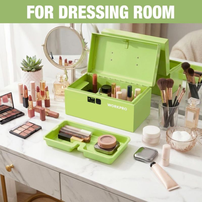 Caja de herramientas WORKPRO 27 cm verde macarrón 13 kg