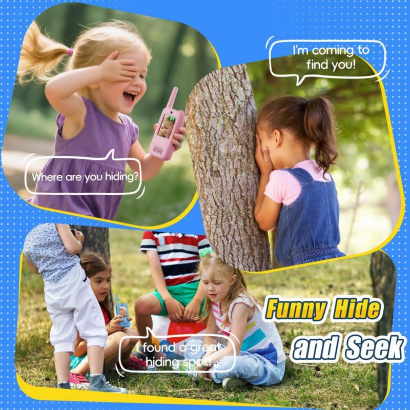Walkie Talkie PATKON con Video y 6 Efectos de Voz – Regalo para Niños
