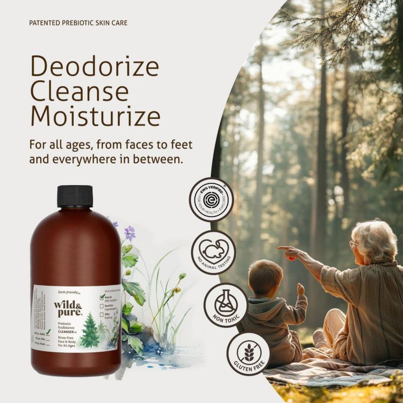 Gel de baño en spray Wild & Pure Sensitive 118 ml + 510 ml