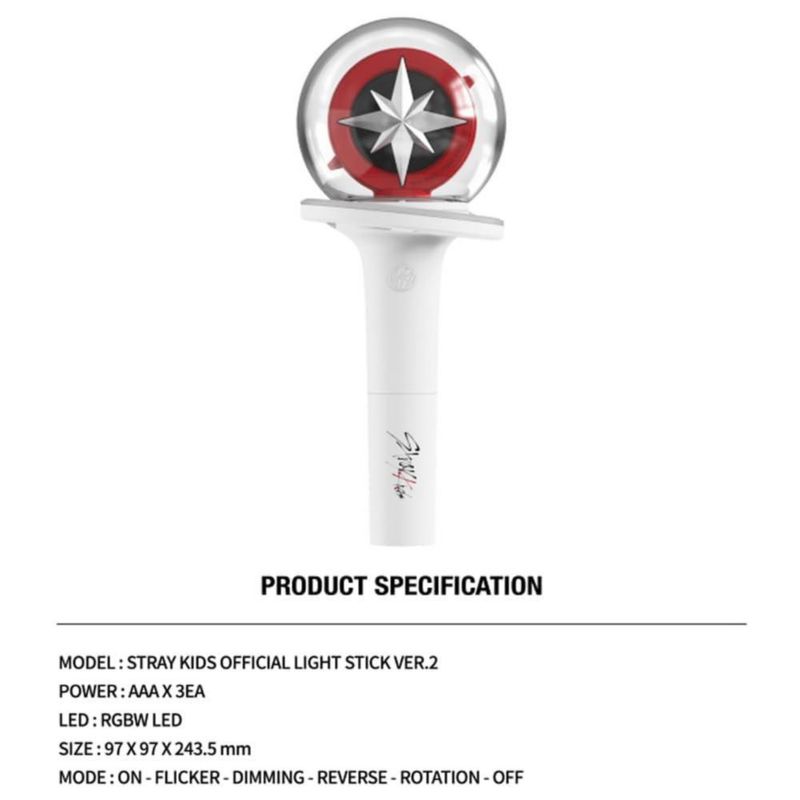 Bastón de luz KOFISA Stray Kids Ver 2 Blanco - Merch de K‑pop