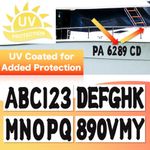 Pegatina adhesiva NorthBoat 8 cm – 4 juegos de letras y números