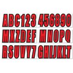 Pegatina adhesiva NorthBoat 8 cm – 4 juegos de letras y números