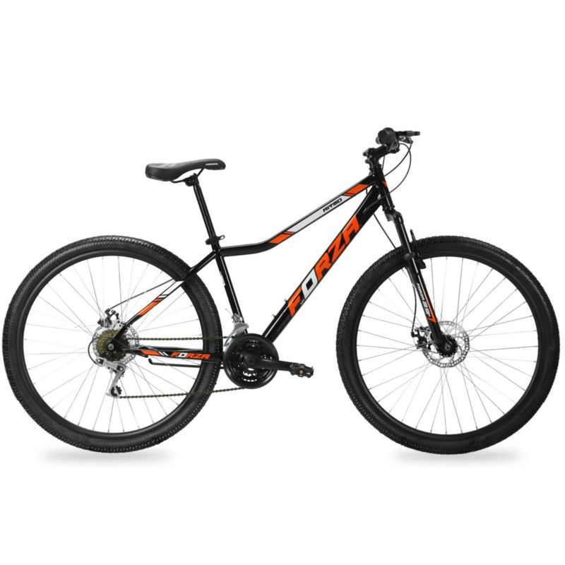 Bicicleta FORZA Montaña RITMO R29 18V. Hombre FS Frenos Doble Disco Mecanico Acero Negro Talla:UN