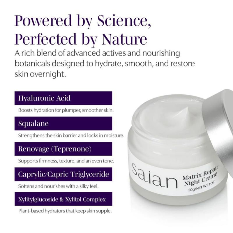 Crema de Noche Saian 30 g Hidratante Antienvejecimiento