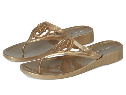 Sandalia Tommy Hilfiger Vedna Dorada Talla 5 Mediana