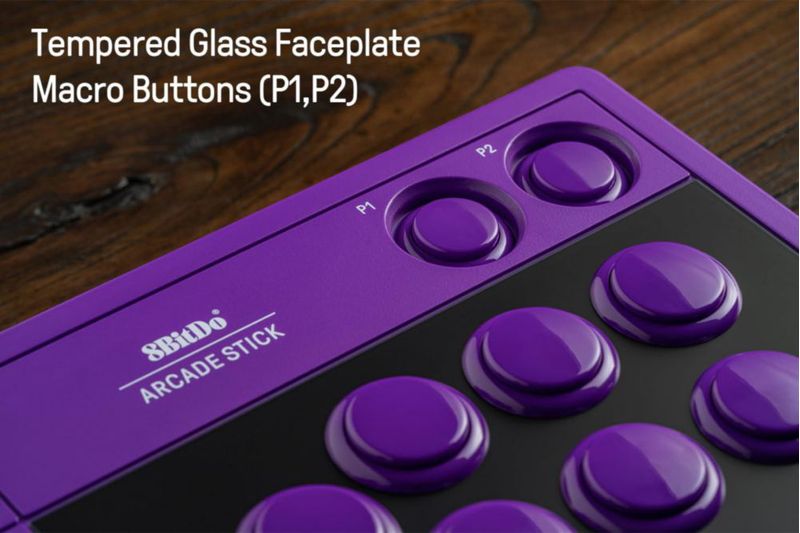 Stick de Lucha 8Bitdo Inalámbrico para Switch/PC - Morado