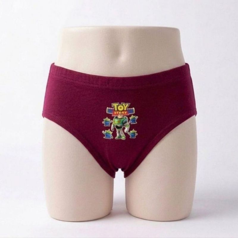 12 pzs calzón para niño bikini truza liso con caricatura estampada