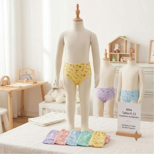 12 Pack Pantaletas de Niña con estampado y encaje