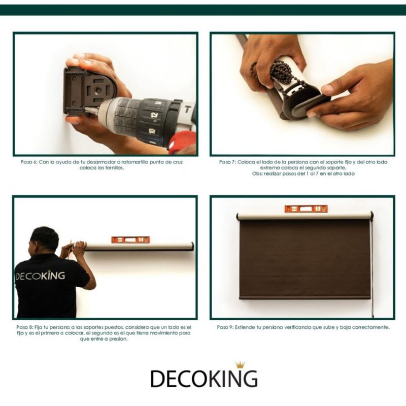 Persiana Decoking Malla Solar 110cm ancho x 120cm alto Pewter
