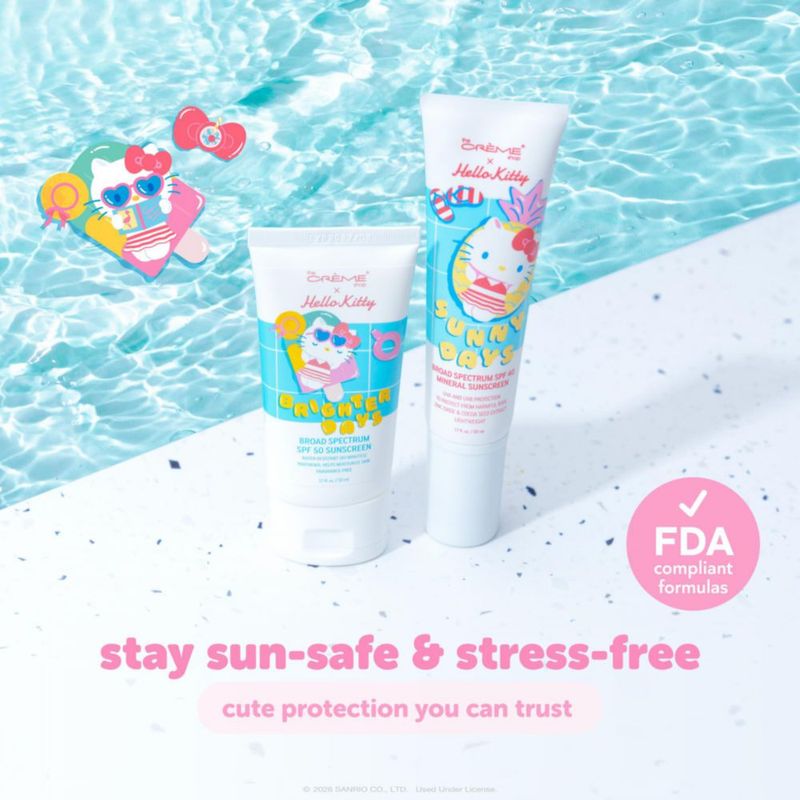 Protector solar The Crème Shop Hello Kitty SPF 50 50 ml Resistente al agua