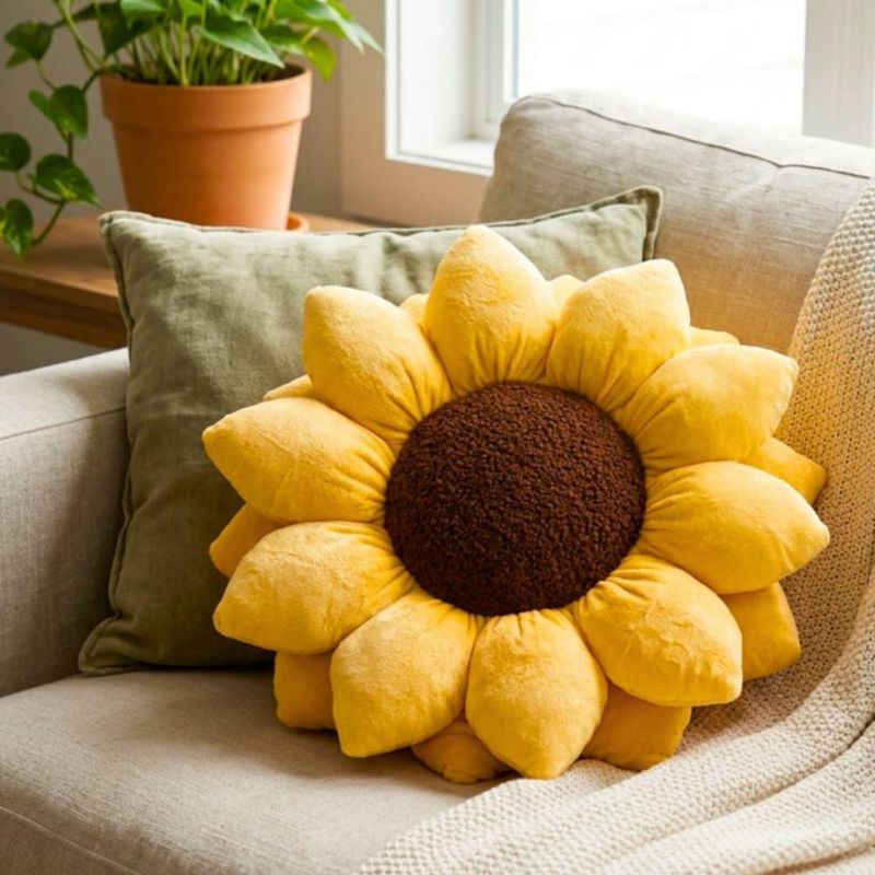 Almohada Green Philosophy Co. 51 cm Amarillo Dorado