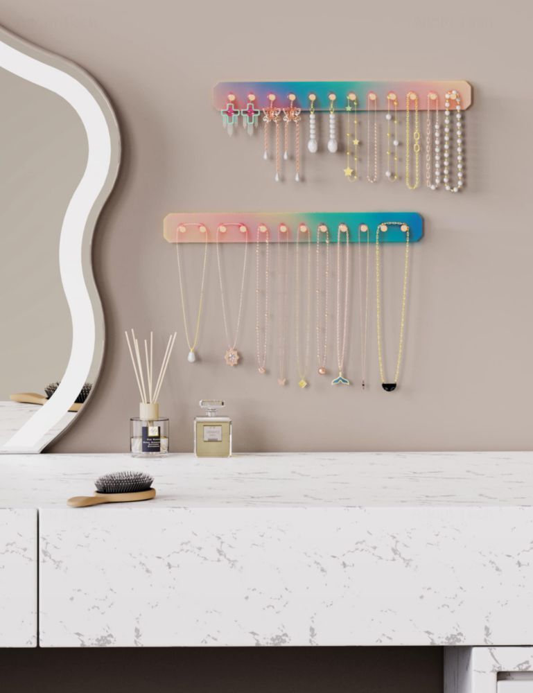 Porta Collares NiHome de Montaje en Pared Acrílico - Pack de 2