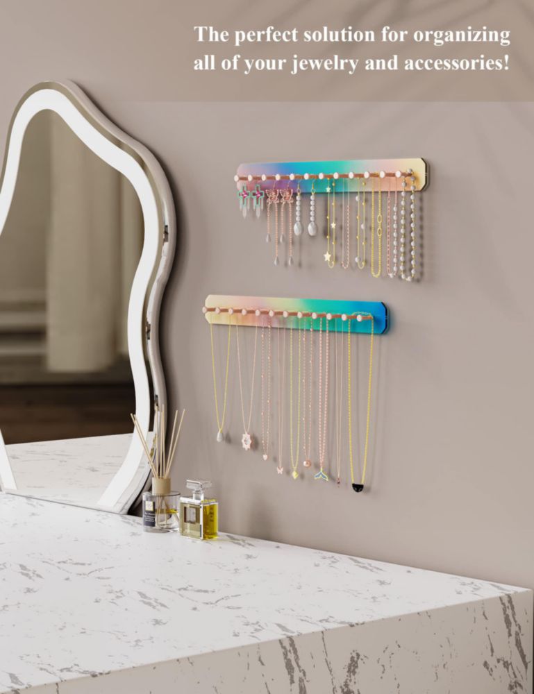 Porta Collares NiHome de Montaje en Pared Acrílico - Pack de 2