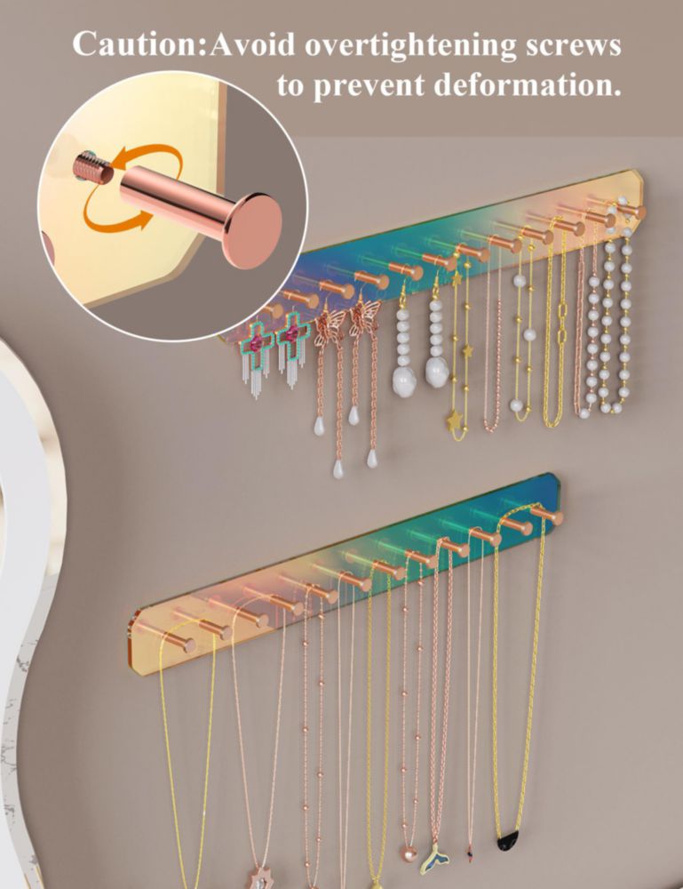 Porta Collares NiHome de Montaje en Pared Acrílico - Pack de 2