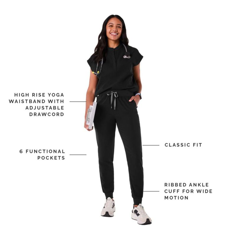 PANTALONES FIGS Zamora Jogger Negro Petite XS