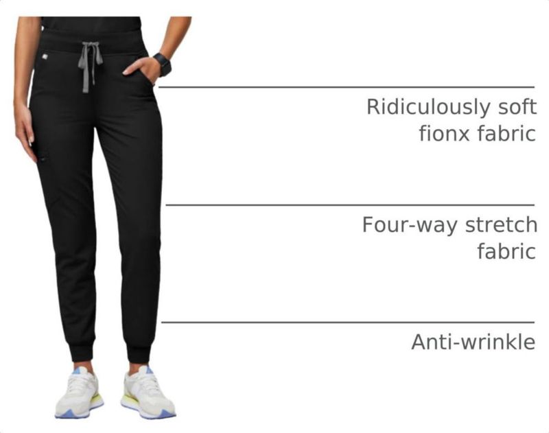 PANTALONES FIGS Zamora Jogger Negro Petite XS