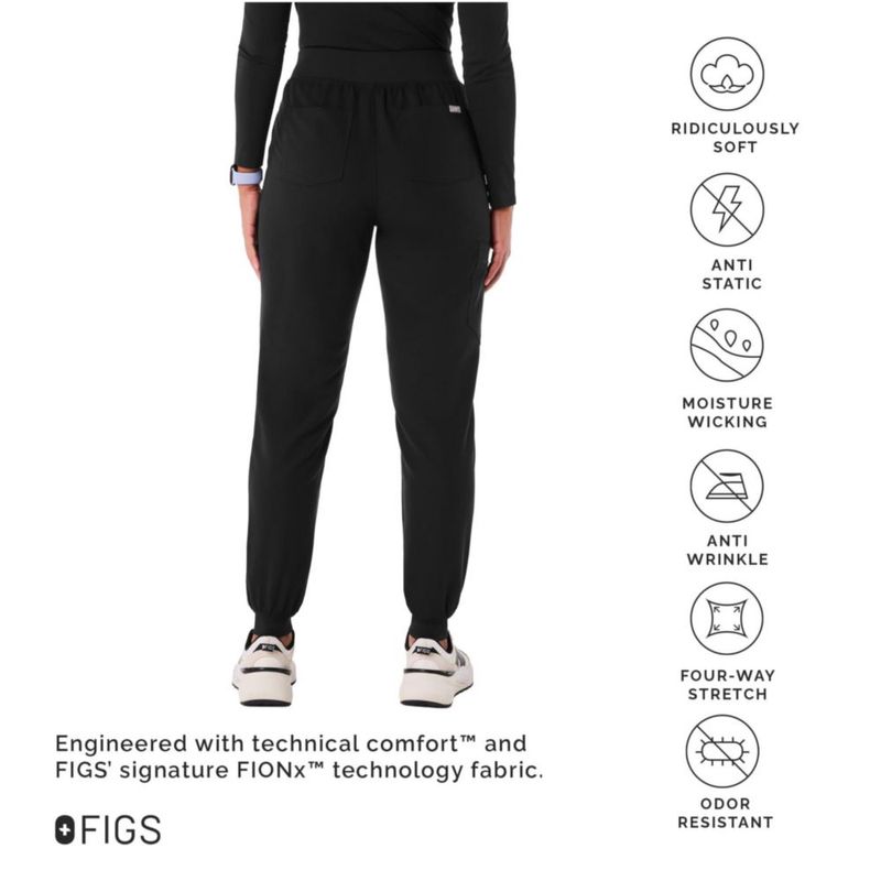 PANTALONES FIGS Zamora Jogger Negro Petite XS
