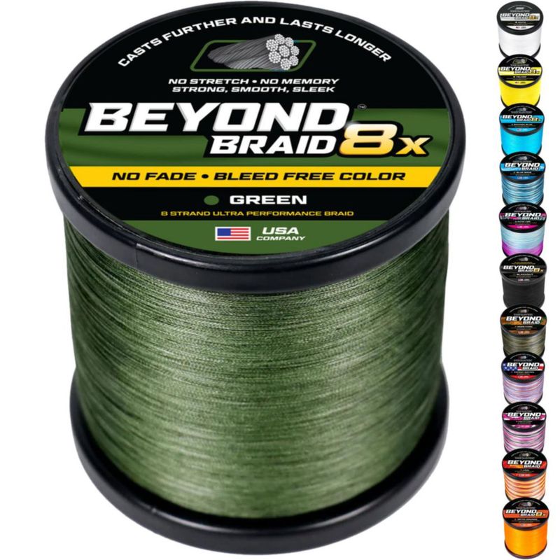 Línea de Pesca Trenzada Beyond Braid 30 lb 274 m Verde 8X