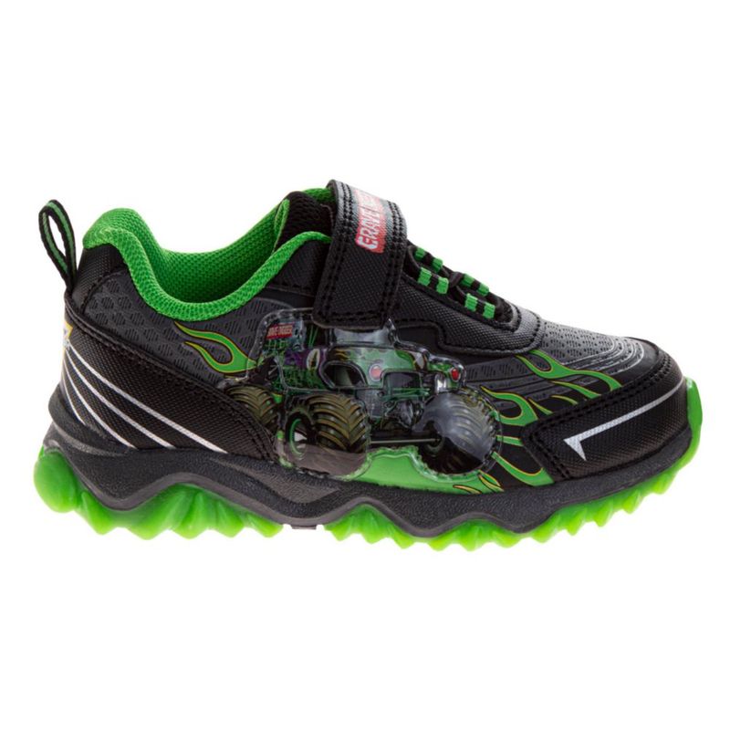 Zapatos Josmo Kids Grave Digger LED – Negro/Verde