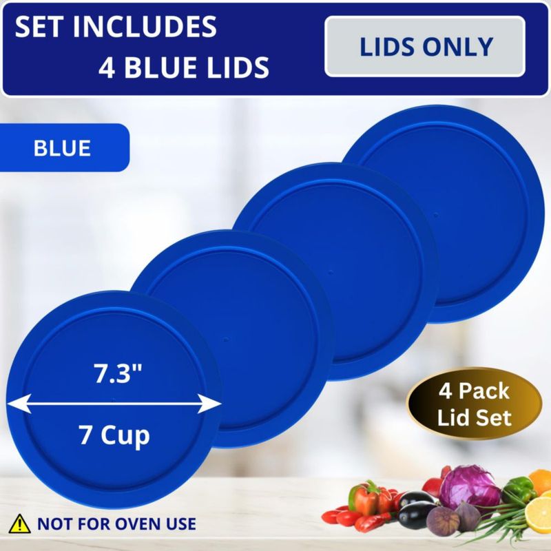 Tapa para Recipiente Klare Ware 165 L (4 unidades) Azul