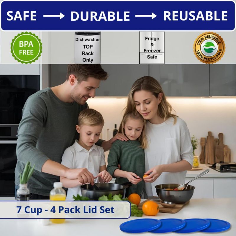 Tapa para Recipiente Klare Ware 165 L (4 unidades) Azul