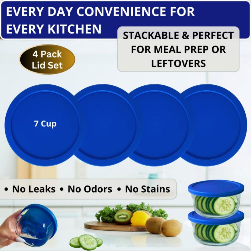 Tapa para Recipiente Klare Ware 165 L (4 unidades) Azul