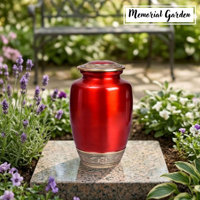 URNA CLEENTABLE 18 cm Rojo y Dorado Aluminio Hasta 91 kg