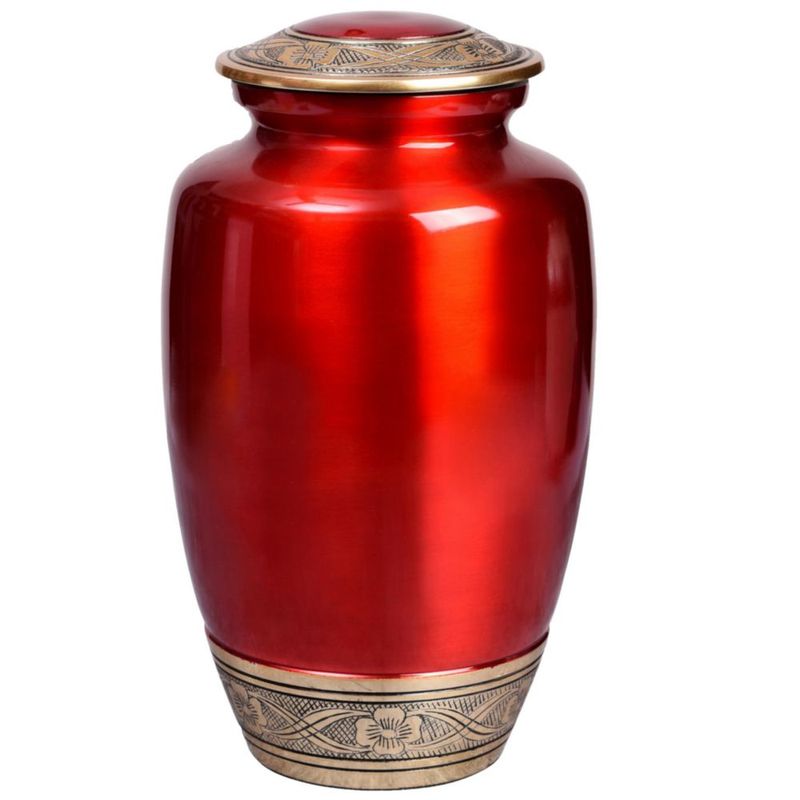 URNA CLEENTABLE 18 cm Rojo y Dorado Aluminio Hasta 91 kg