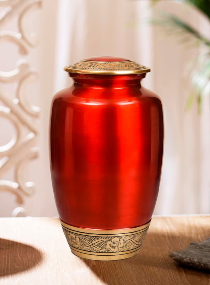 URNA CLEENTABLE 18 cm Rojo y Dorado Aluminio Hasta 91 kg