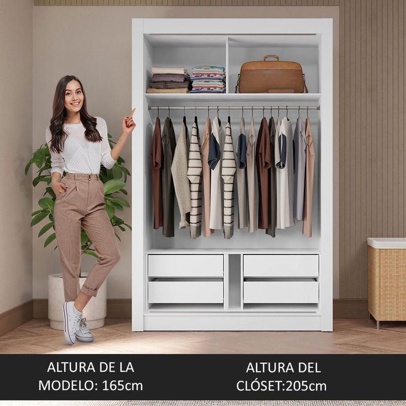 Ropero closet madesa vivare plus 2 puertas bg