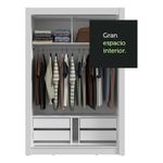 Ropero closet madesa vivare plus 2 puertas bg