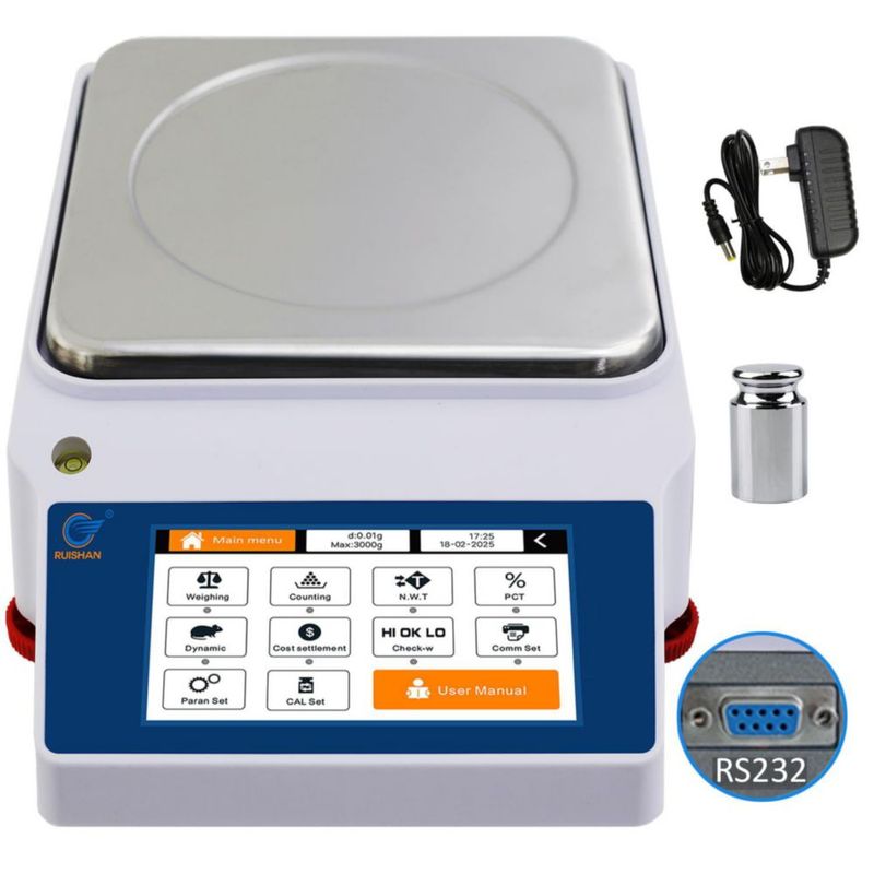 Balanza Analítica de Laboratorio RUISHAN 3 kg x 001 g