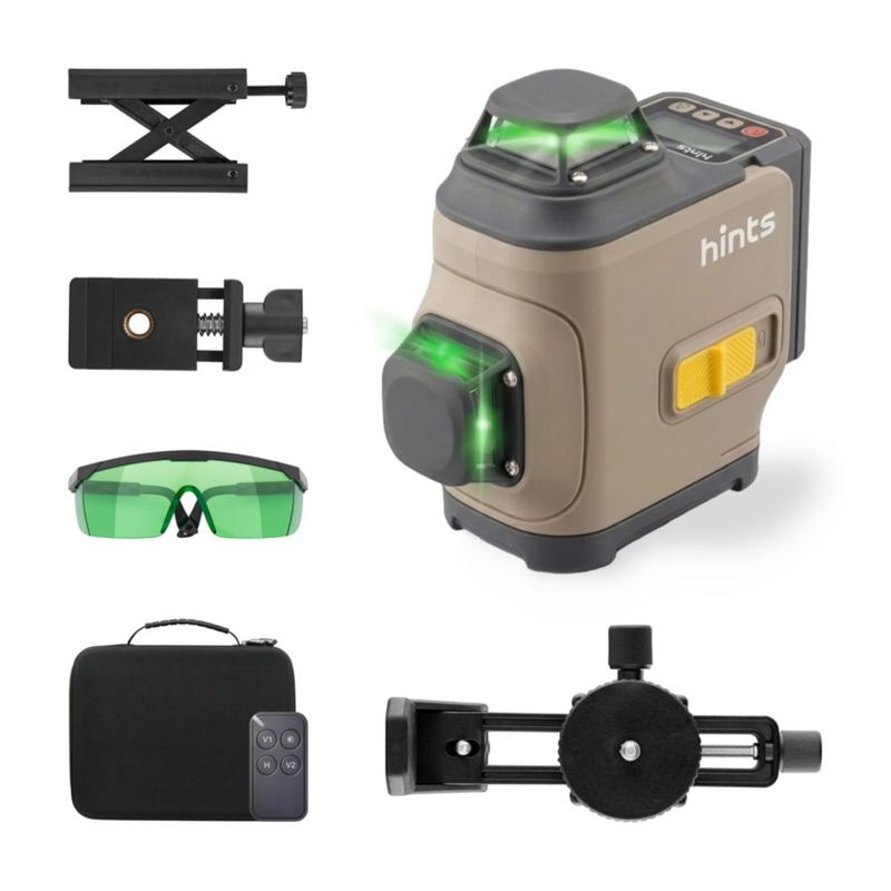 Nivel Láser Hints 4D 360° 30 m IP54 con Control Remoto