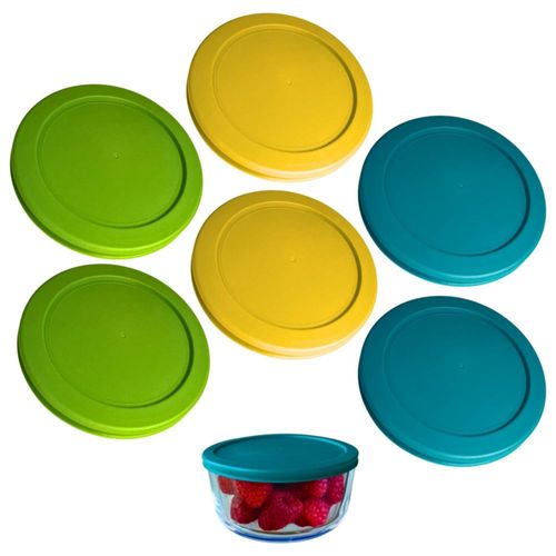 Tapa para Envase Klare Ware 950 ml Pack de 6 (Verde Amarillo y Turquesa)