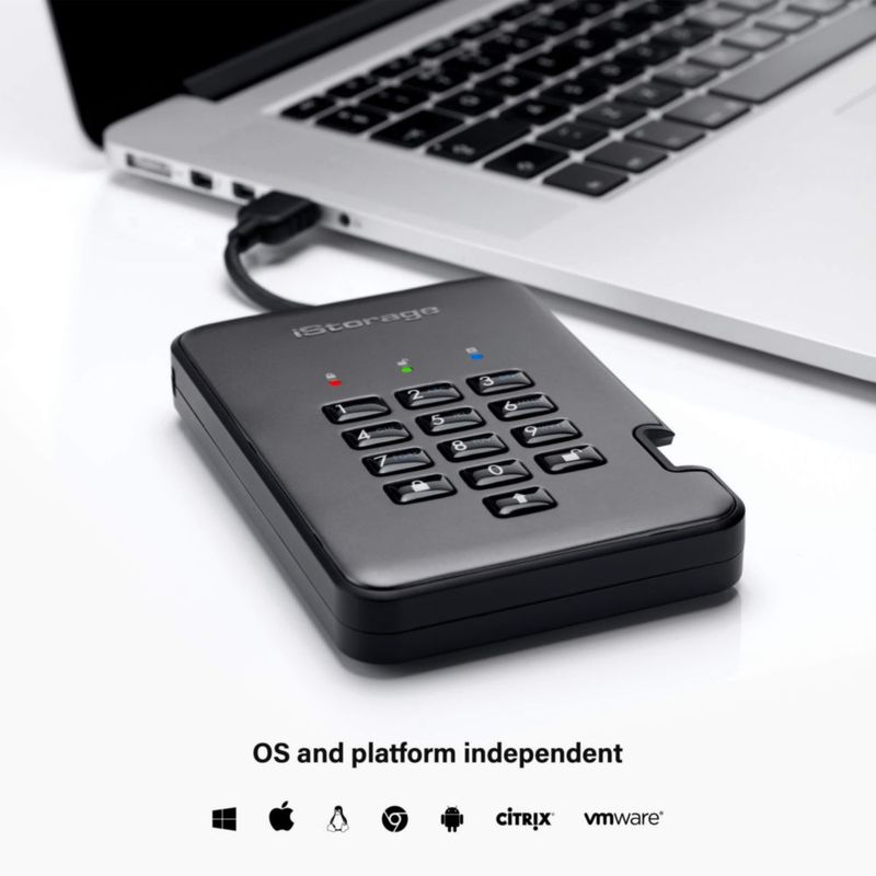 Disco Duro iStorage diskAshur PRO2 5TB Cifrado