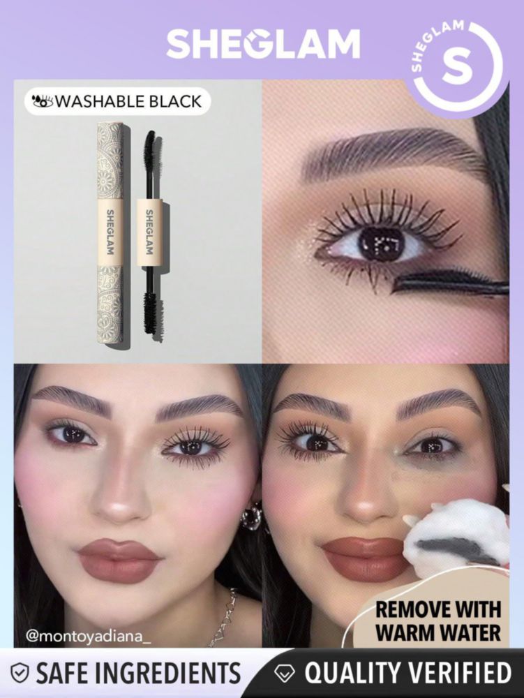 Máscara SHEGLAM 2 en 1 Negro Volumen Lavable