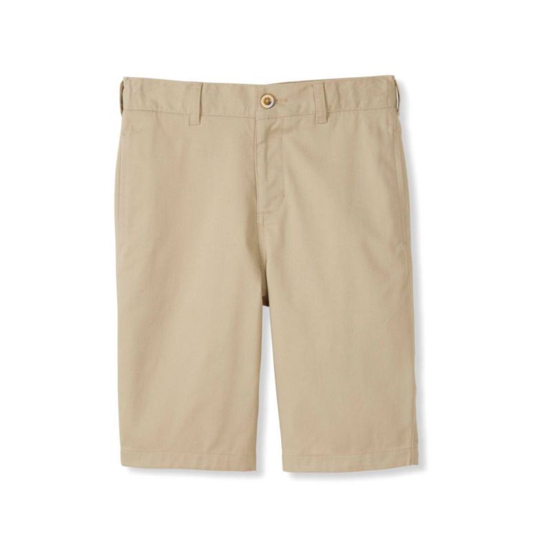 Pantalón corto khaki French Toast talla 10 de sarga elástica