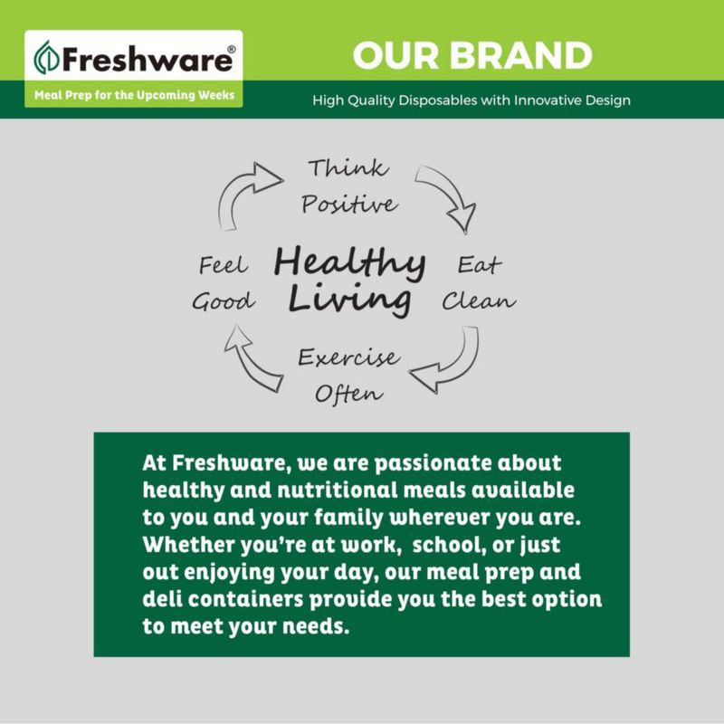 Contenedores Freshware para alimentos 750 ml paquete de 50 sin BPA