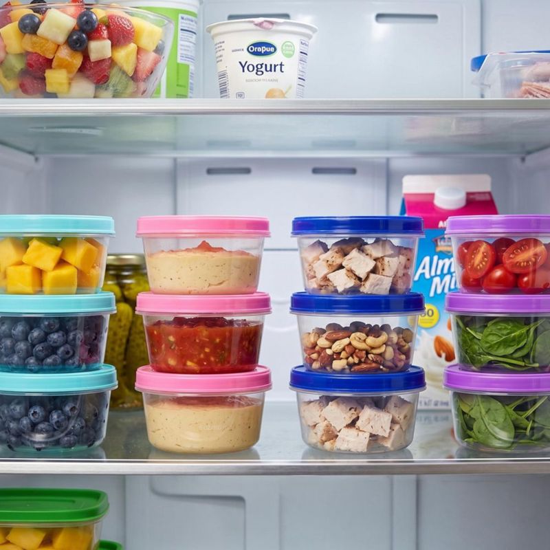 Contenedores de Alimentos DecorRack 8 pzas 200 ml sin BPA apilables