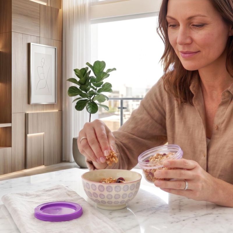 Contenedores de Alimentos DecorRack 8 pzas 200 ml sin BPA apilables