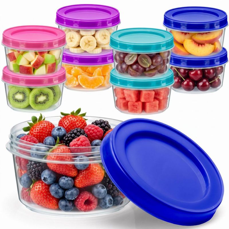 Contenedores de Alimentos DecorRack 8 pzas 200 ml sin BPA apilables